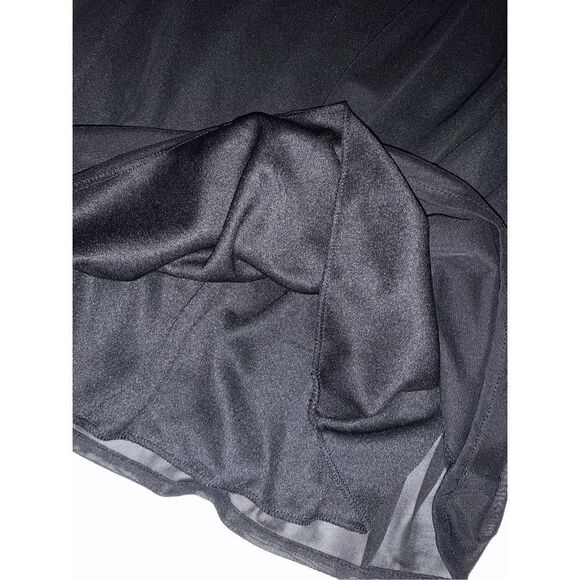 Vintage 90’s Y2K Black Double Layered Chiffon Super Wide Leg Pants Small - Picture 7 of 13